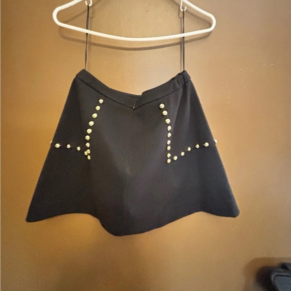Tuckernuck Black Mini Skirt with Silver Details - Picture 3 of 10